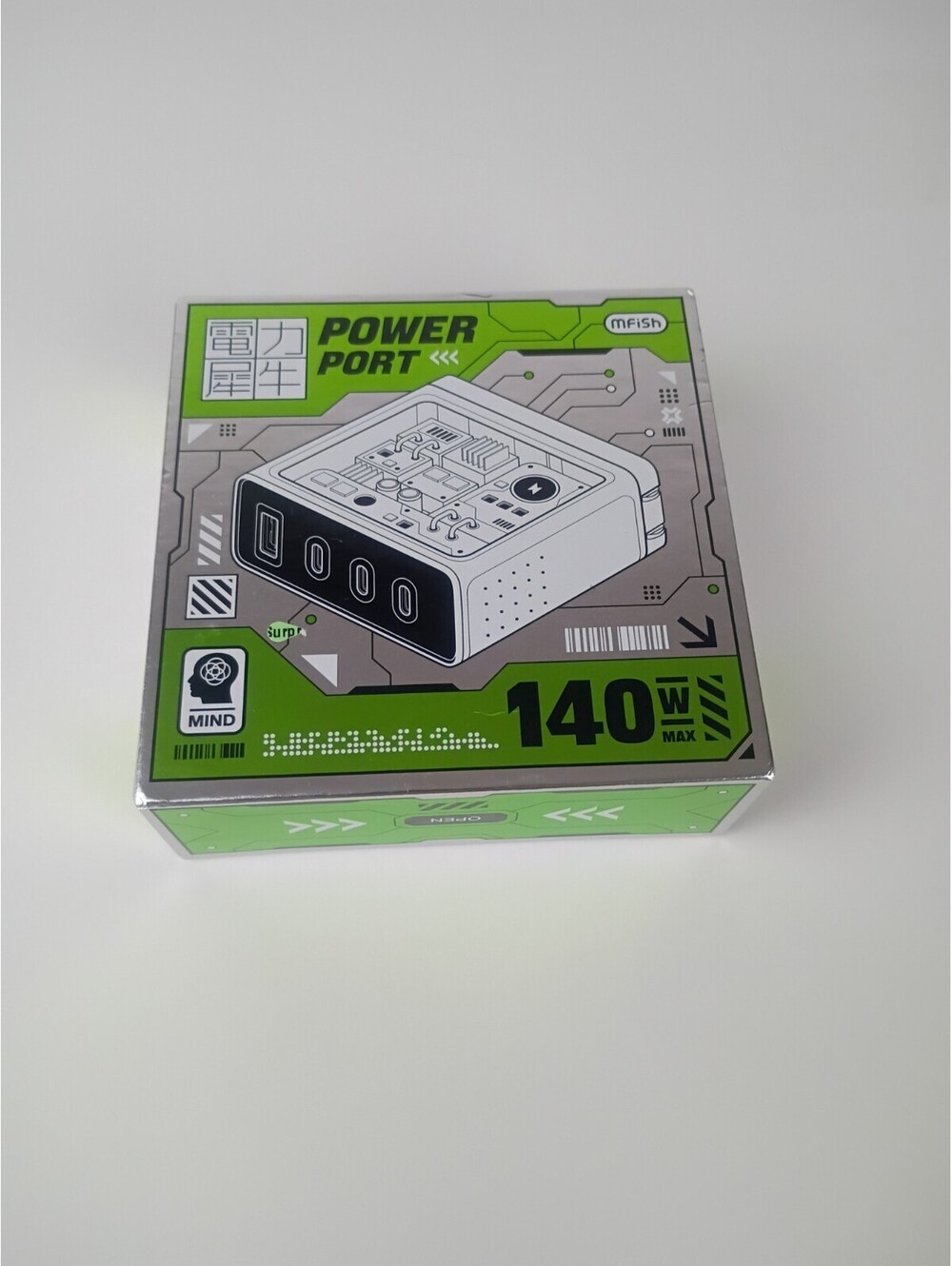 MFish Power Port 140W GaN PD Travel Charger 3 USB-C 1 USB-A Fast Charger